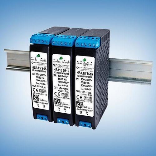 Alimentación eléctrica en riel DIN - HSA15 S12 - MTM Power Messtechnik Mellenbach GmbH - AC/DC / de salida simple / CE