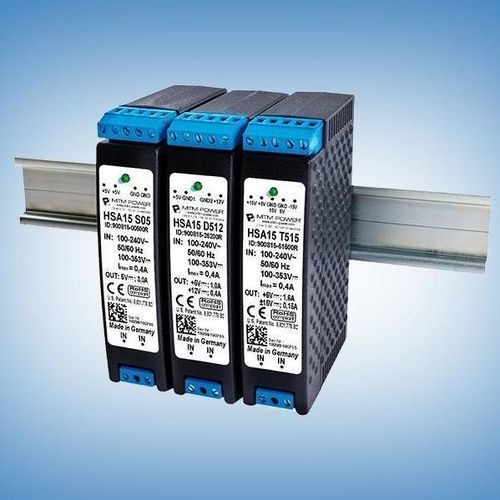 Alimentación eléctrica en riel DIN - HSA15 D524 - MTM Power Messtechnik Mellenbach GmbH - AC/DC / de dos salidas / CE