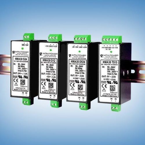 Alimentación eléctrica en riel DIN - HMA30 S12 - MTM Power Messtechnik Mellenbach GmbH - AC/DC / de salida simple / CE