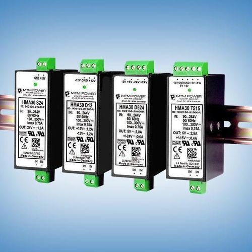 Alimentación eléctrica en riel DIN - HMA30 T515 - MTM Power Messtechnik Mellenbach GmbH - AC/DC / de tres salidas / CE