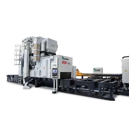 Granalladora con transportador de rodillos - RB GL - FICEP - de turbina / para perfiles