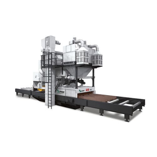 Granalladora con transportador de rodillos - RB HD series - FICEP - de turbina / para metal / compacta