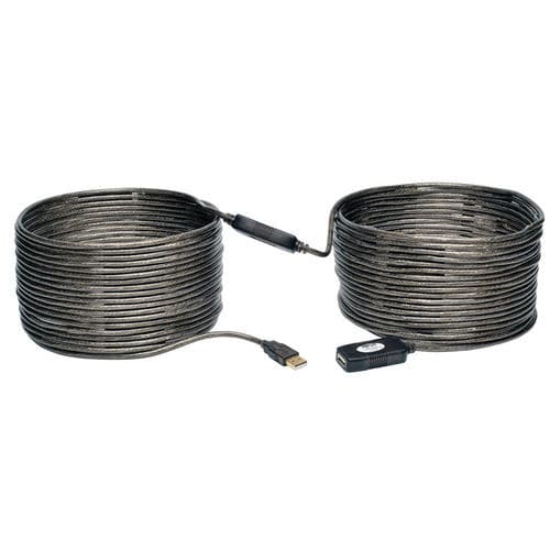 Cable eléctrico de prolongación - U026-20M - TRIPPLITE - USB 2.0 / recto / negro