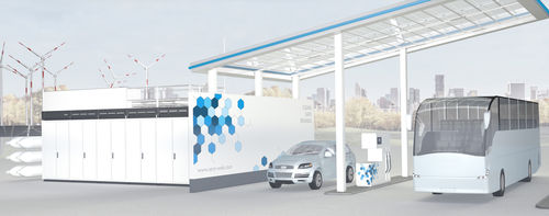 Estación móvil de alimentación de hidrógeno - sera GmbH - fija / eléctrica