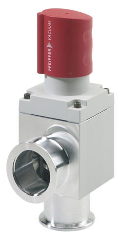 Válvula manual - AVC series - Pfeiffer Vacuum+Fab Solutions - para gas / de ángulo recto / de acero inoxidable