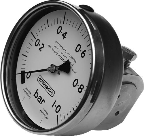 Manómetro diferencial - M24-6 - Budenberg - de esfera / de acero inoxidable / de fuelle