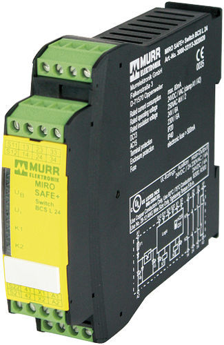 Relé de seguridad de parada de emergencia - MIRO SAFE+ SWITCH BCS L 24  - MURRELEKTRONIK - en riel DIN
