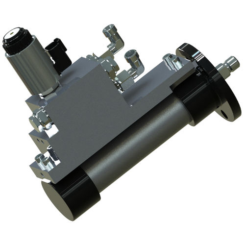 Cilindro hidráulico - BÜTER Maschinenfabrik GmbH - de doble efecto / con electroválvula integrada