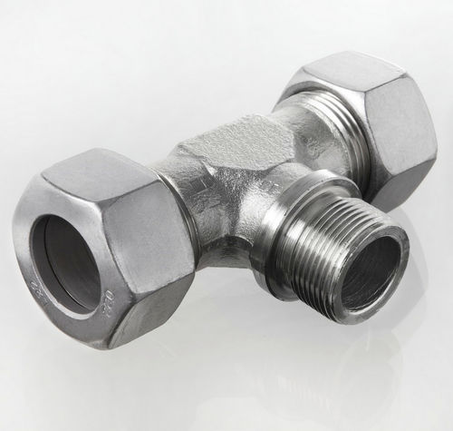 Racor hidráulico - TR-HF  - HANSA FLEX AG - de rosca / con anillo cortante / en T