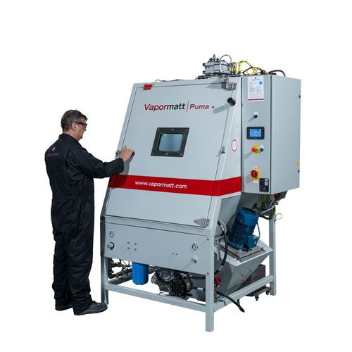 Cabina de chorro de arena de vapor - Puma + - Vapormatt - automática / con tabla giratoria / compacta