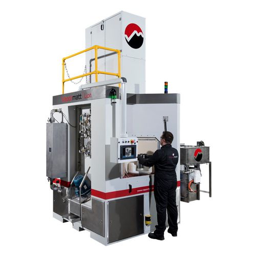 Cabina de chorro de arena húmedo - Lion Rotary - Vapormatt - automática / robusta / de acero inoxidable