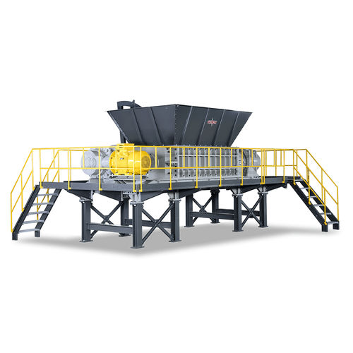 Destrozador de dos ejes - X1500  - Genox Recycling Tech (China) Co., Ltd. - para madera / de neumáticos / de metal