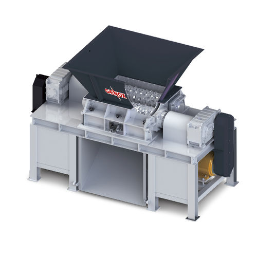 Destrozador de 2 ejes - W series - Genox Recycling Tech (China) Co., Ltd. - con papel separador / para cables / de cizalla rotativa