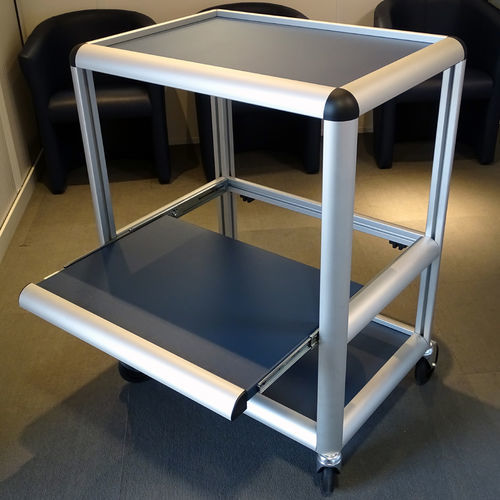 Carro puesto de trabajo - NX557-04 - NICONIX - de aluminio / con plataforma / con freno