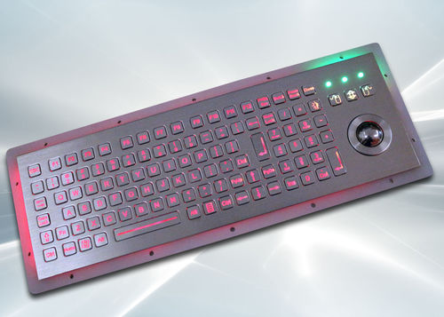 Teclado de mesa - NXN-KBB312-03 - NICONIX - de tecla mecánica / 104 teclas / con trackball