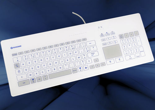 Teclado de mesa - KR23227 - NICONIX - capacitivo / 103 teclas / para sala blanca