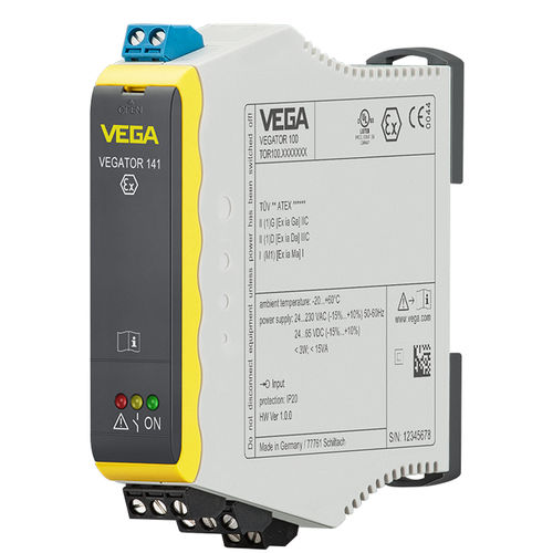 Acondicionador de señal 4-20 mA - VEGATOR 141 - VEGA TECHNIQUE - de una vía / en riel DIN / para detección de nivel