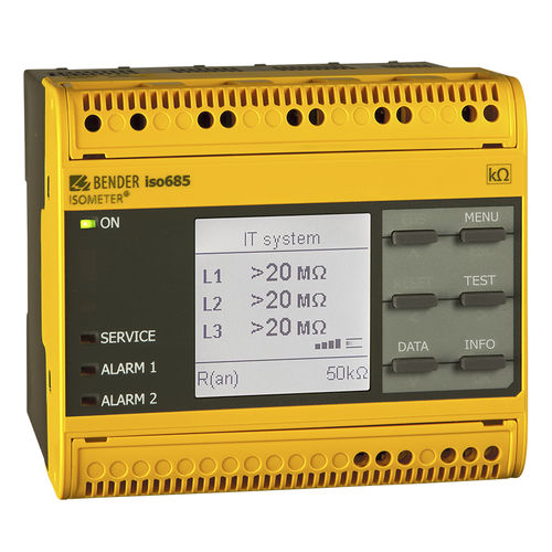 Aparato de control de aislamiento para sistema trifásico - ISOMETER® isoNAV685-D series - BENDER - para red AC / AC/DC / DC