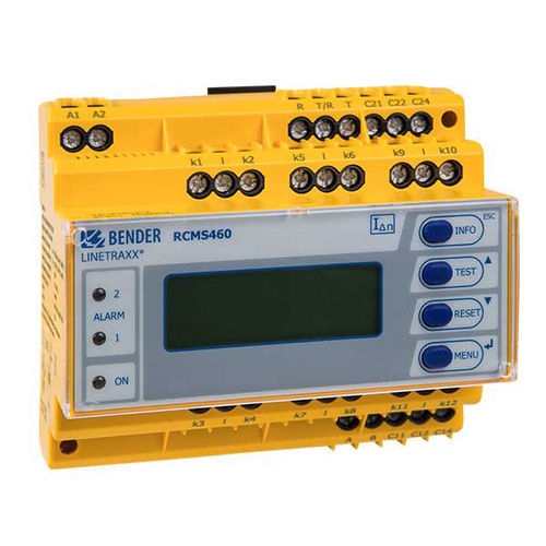 Sistema de supervisión de la corriente residual - LINETRAXX® RCMS460-D - BENDER - de transformadores / RS-485 / continuo