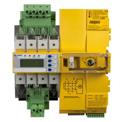 Conmutador inversor manual - ATICS®-…-ISO - BENDER - para riel DIN / compacto