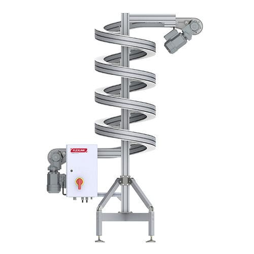 Transportador de espiral - X85 - FlexLink - de cinta modular / horizontal / de transporte