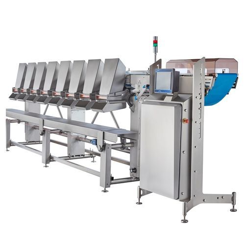 Calibradora para aves de corral - Flex - Ishida Europe Limited - con transportador / dosificadora