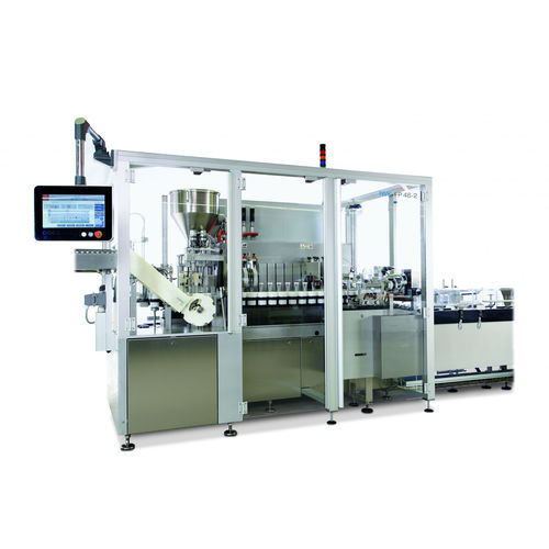 Llenadora selladora controlada por PLC - FP Series - IWK - para productos alimentarios / crema cosmética / para productos adhesivos