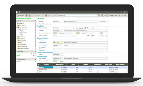 Software de gestión - Sage FRP 1000 Immobilisations - Sage bäurer GmbH - de gestión financiera / para informes / de seguimiento