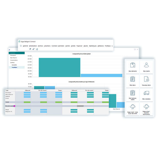 Software de gestión - Sage Batigest Connect - Sage bäurer GmbH - de calidad / para informes / de seguimiento