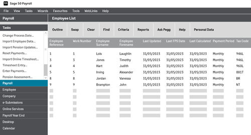 Software de gestión - Sage 50 Payroll - Sage bäurer GmbH - de mando / de salarios / de proceso