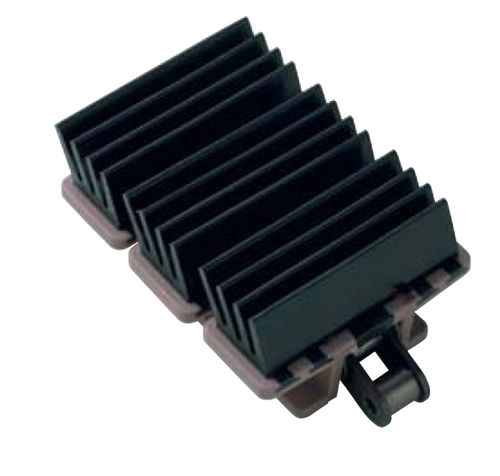 Cadena para transporte de acero inoxidable - uni Grip 1873-G3/G4/G4L - uni-chains - de pinza / con soportes de plástico a presión