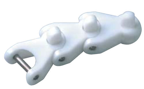 Cadena para transporte de POM - uni 1702 M - uni-chains - con eslabones monobloque / flexible