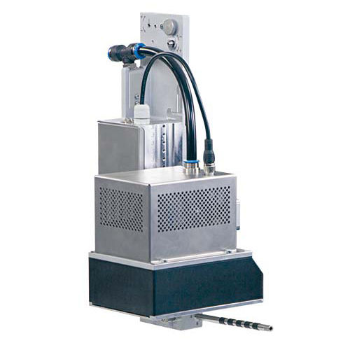 Aplicador de etiquetas por soplado de aire - 6114 - cab Produkttechnik GmbH & Co KG - automático / para aplicación en la parte superior del producto / para aplicación en el lateral del producto