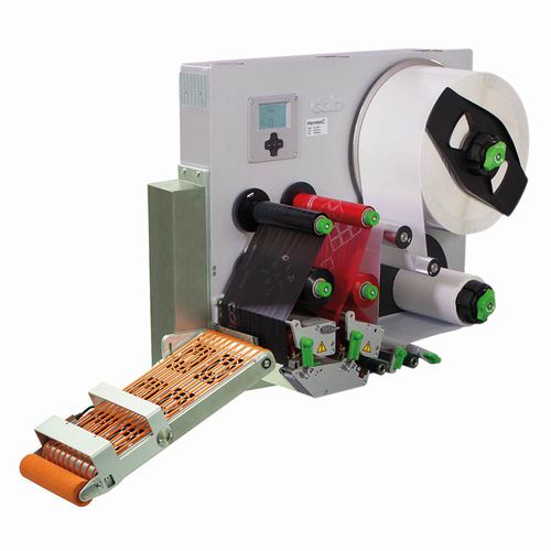 Aplicador de etiquetas para barriles - 5 series - cab Produkttechnik GmbH & Co KG - para aplicación en la parte superior del producto / para aplicación en el lateral del producto / para etiquetas autoadhesivas