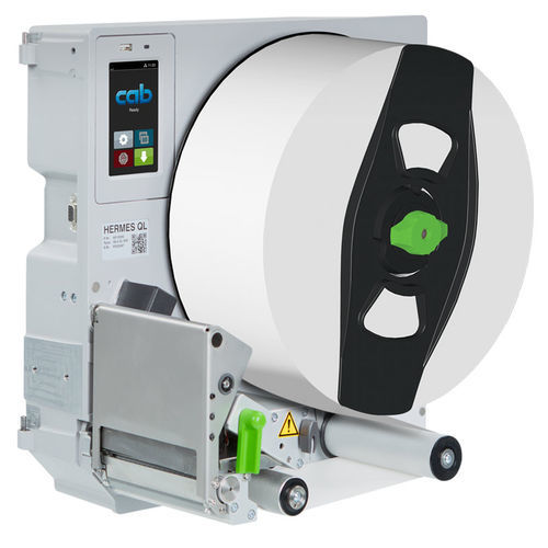 Máquina de impresión-colocación de etiquetas térmica directa - HERMES QL series - cab Produkttechnik GmbH & Co KG - para etiquetas / monocroma / con mando de pantalla táctil