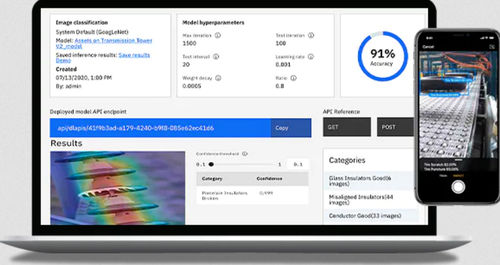 Aplicación móvil de inspección visual - Maximo Visual Inspection  - IBM - iOS / nube