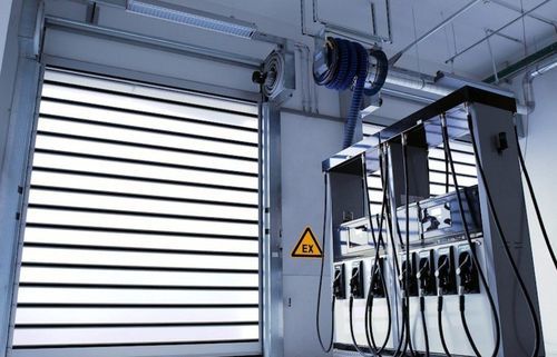 Puerta espiralada - EFA-SST® EX - EFAFLEX Tor- und Sicherheitssysteme GmbH & Co. KG - de aluminio / de aluminio anodizado / de policarbonato