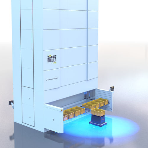 Almacén automático con robot móvil autónomo - Modula MiR - Modula - vertical