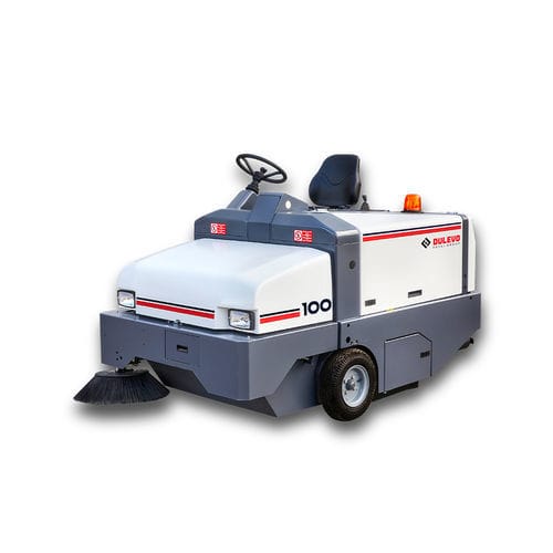 Barredora aspiradora con operador a bordo - Dulevo 100 - DULEVO INTERNATIONAL - con motor diésel / con motor de gasolina / con motor de gas