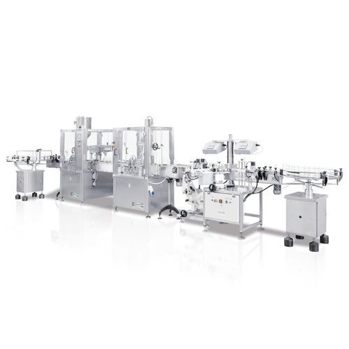 Llenadora tapadora lineal - AXOMATIC - automática / de frasco / industrial