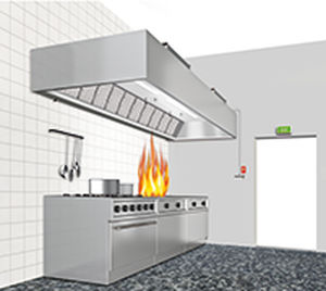Sistema de extinción de incendios para cocina profesional - REVEN® PROTECT series - Rentschler REVEN - con agente limpio