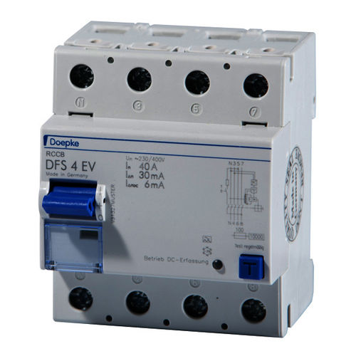 Disyuntor diferencial - DFS 4 025-2/0,03-EV  - Doepke Schaltgeräte GmbH - 4 polos / automático / tipo B