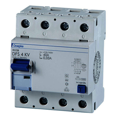 Disyuntor diferencial - DFS 4 016-4 - Doepke Schaltgeräte GmbH - AC / 4 polos / automático