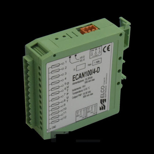 Módulo E/S analógico - ECAN 100/4 - ELCO Elettronica di A. Ligabue e C. snc - CAN Bus / con 12 E / de temperatura