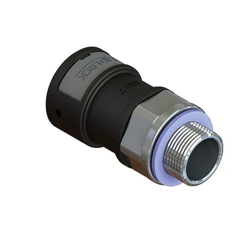 Racor para productos químicos - ASPA-PGM-S - FRÄNKISCHE Industrial Pipes GmbH & Co. KG - de rosca / de PA6 / de metal