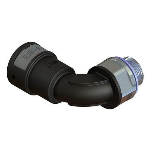 Racor neumático - AWPA-PGM-S - FRÄNKISCHE Industrial Pipes GmbH & Co. KG - roscado / codo de 90º / de metal