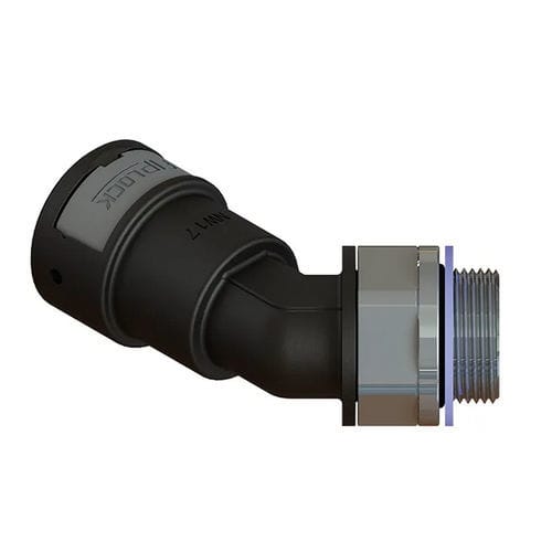 Racor neumático - AAPA-MML-S - FRÄNKISCHE Industrial Pipes GmbH & Co. KG - de rosca / codo a 45º / de PA6