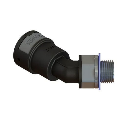 Racor neumático - AAPA-NPTM-S - FRÄNKISCHE Industrial Pipes GmbH & Co. KG - de rosca / codo a 45º / de PA6