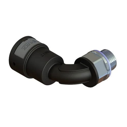 Racor neumático - AWPA-NPTM-S - FRÄNKISCHE Industrial Pipes GmbH & Co. KG - roscado / codo de 90º / NPT