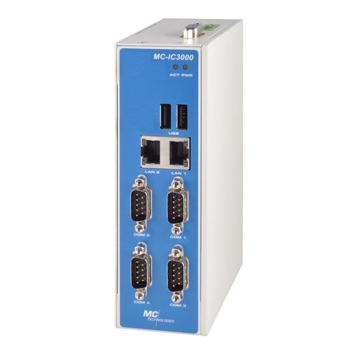 PC box - 100724 - MC Technologies GmbH - en riel DIN / Intel®Dual Core ATOM E3827 / USB 2.0